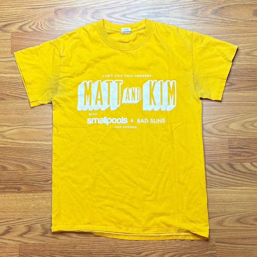 Matt and Kim 2016 Concert Staff Shirt Smallpools Bad Suns Indie Rock Tee S